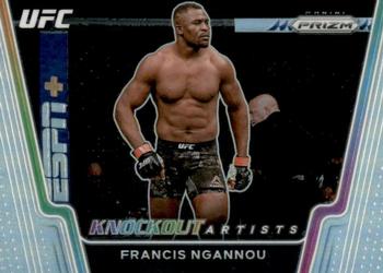 2021 Panini Prizm UFC - Knockout Artists Silver Prizms #25 Francis Ngannou Front