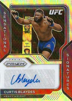 2021 Panini Prizm UFC - Sensational Signatures Silver Prizms #SS-CBY Curtis Blaydes Front