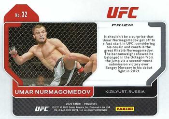 2022 Panini Prizm UFC - Hyper #32 Umar Nurmagomedov Back
