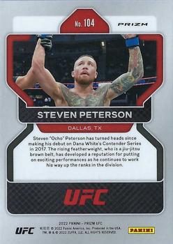 2022 Panini Prizm UFC - Hyper #104 Steven Peterson Back