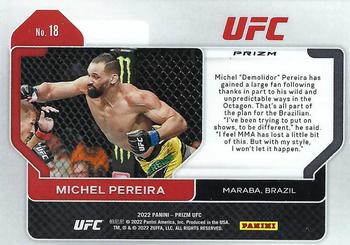 2022 Panini Prizm UFC - Pink Ice #18 Michel Pereira Back