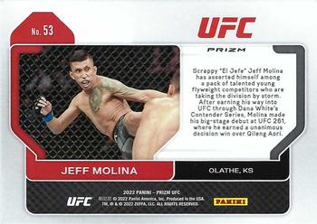 2022 Panini Prizm UFC - Ruby Wave #53 Jeff Molina Back