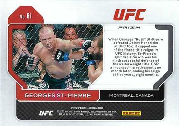 2022 Panini Prizm UFC - Ruby Wave #61 Georges St-Pierre Back