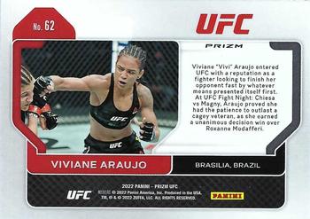 2022 Panini Prizm UFC - Ruby Wave #62 Viviane Araujo Back