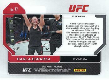 2022 Panini Prizm UFC - Ruby Wave #77 Carla Esparza Back