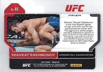 2022 Panini Prizm UFC - Ruby Wave #80 Shavkat Rakhmonov Back