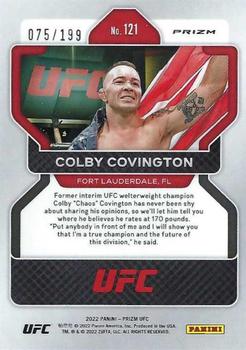 2022 Panini Prizm UFC - Blue Prizms #121 Colby Covington Back