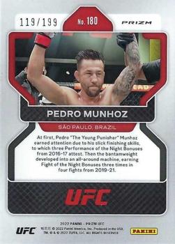 2022 Panini Prizm UFC - Blue Prizms #180 Pedro Munhoz Back