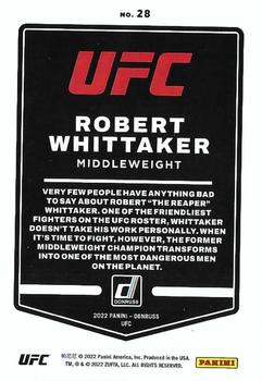 2022 Donruss UFC - Press Proof Purple #28 Robert Whittaker Back