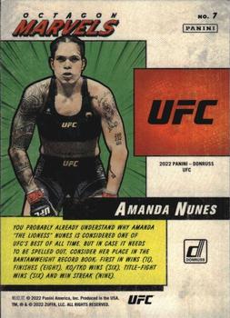 2022 Donruss UFC - Octagon Marvels #7 Amanda Nunes Back