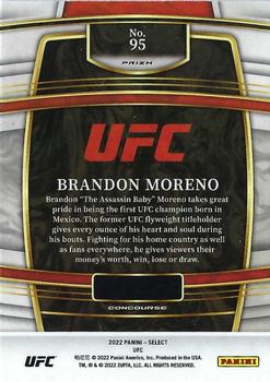 2022 Panini Select UFC - Orange Flash Prizms #95 Brandon Moreno Back