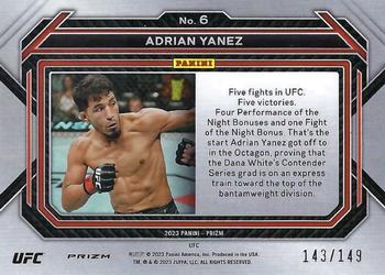 2023 Panini Prizm UFC - Purple Prizms #6 Adrian Yanez Back