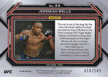 2023 Panini Prizm UFC - Purple Prizms #44 Jeremiah Wells Back