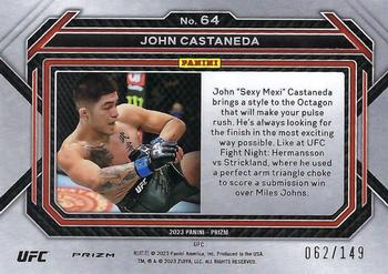 2023 Panini Prizm UFC - Purple Prizms #64 John Castaneda Back