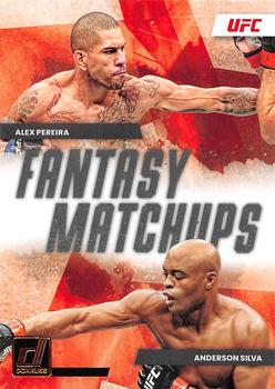 2023 Donruss UFC - Fantasy Matchups #10 Alex Pereira / Anderson Silva Front