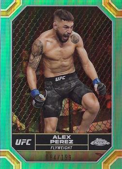 2024 Topps Chrome UFC - Aqua Refractor #5 Alex Perez Front