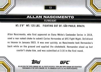 2024 Topps Chrome UFC - Negative #13 Allan Nascimento Back