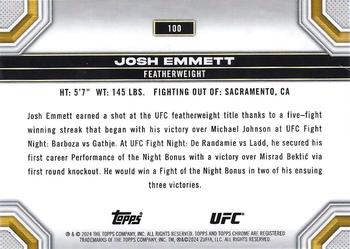 2024 Topps Chrome UFC - Negative #100 Josh Emmett Back