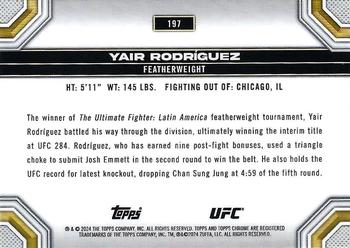 2024 Topps Chrome UFC - Negative #197 Yair Rodríguez Back
