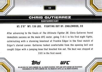 2024 Topps Chrome UFC - Prism #44 Chris Gutierrez Back