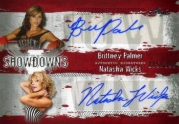2010 Leaf MMA - Showdowns Dual Autographs Red #BP1/NW1 Brittney Palmer / Natasha Wicks Front