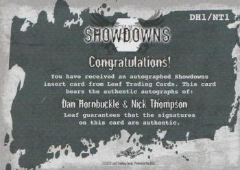 2010 Leaf MMA - Showdowns Dual Autographs Red #DH1/NT1 Dan Hornbuckle / Nick Thompson Back