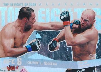 2010 Topps UFC Main Event - Top 10 Fights of 2009 #18 Randy Couture / Antonio Rodrigo Nogueira Front