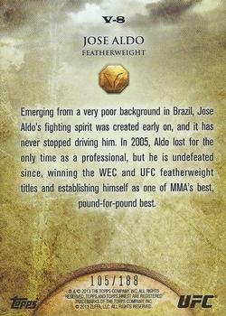 2013 Finest UFC - Valor Strength #V-8 Jose Aldo Back