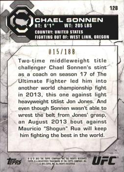 2013 Topps UFC Bloodlines - Flag Parallel #128 Chael Sonnen Back