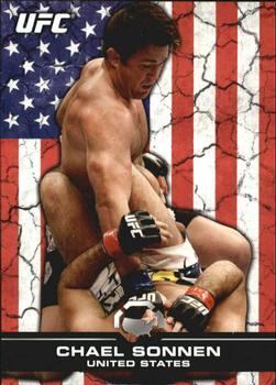 2013 Topps UFC Bloodlines - Flag Parallel #128 Chael Sonnen Front