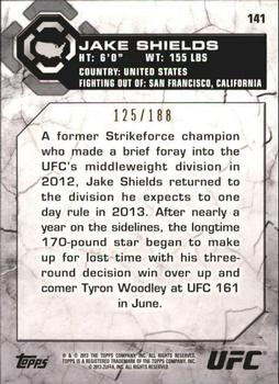 2013 Topps UFC Bloodlines - Flag Parallel #141 Jake Shields Back