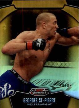 2012 Finest UFC - Refractors Gold #100 Georges St-Pierre Front