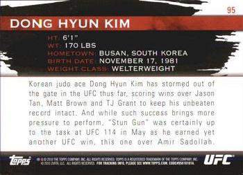 2010 Topps UFC Knockout - Gold #95 Dong-Hyun Kim Back