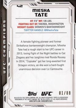 2014 Topps UFC Champions - Blue #42 Miesha Tate Back