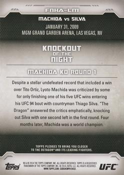 2014 Topps UFC Champions - Fight Night Highlights #FNH-LM Lyoto Machida Back