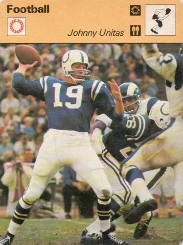 1977-79 Sportscaster Series 1 #01-15 Johnny Unitas Front