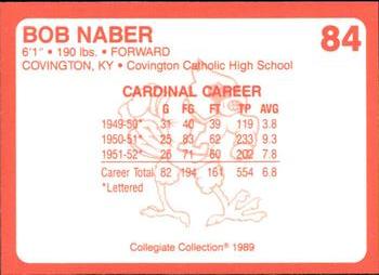 1989-90 Collegiate Collection Louisville Cardinals #84 Bob Naber Back