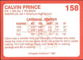 1989-90 Collegiate Collection Louisville Cardinals #158 Calvin Prince Back