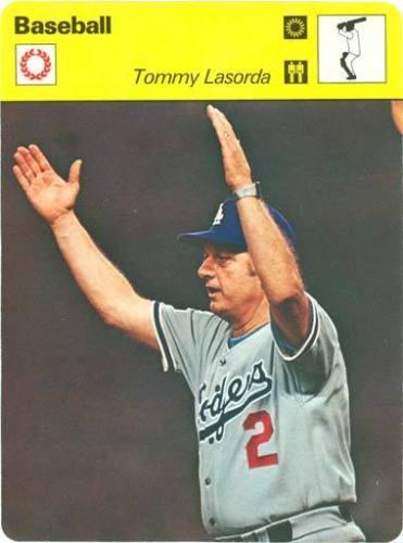 1977-79 Sportscaster Series 75 #75-09 Tommy Lasorda Front