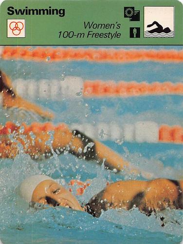 1977-79 Sportscaster Series 82 #82-20 Women's 100-m Freestyle Front