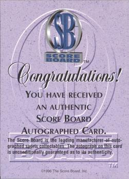 1996-97 Score Board Autographed Collection - Silver Foil Autographs #NNO Kerry Kittles Back