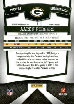 2010 Donruss Elite National Convention #1 Aaron Rodgers Back