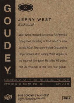 2015 Upper Deck Goodwin Champions - Goudey #20 Jerry West Back
