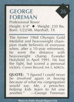 1991 Tuff Stuff Magazine #26 George Foreman Back