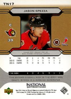 2004 Upper Deck National Convention #TN17 Jason Spezza Back