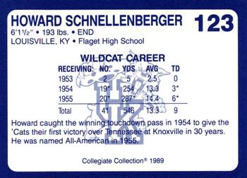 1989-90 Collegiate Collection Kentucky Wildcats #123 Howard Schnellenberger Back