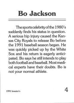 1992 Investor's Journal #4 Bo Jackson Back
