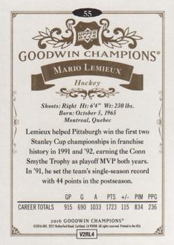 2016 Upper Deck Goodwin Champions #55 Mario Lemieux Back