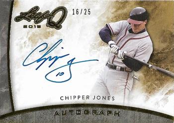 2015 Leaf Q - Autographs Gold #A-CJ1 Chipper Jones Front