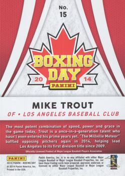 2014 Panini Boxing Day #15 Mike Trout Back